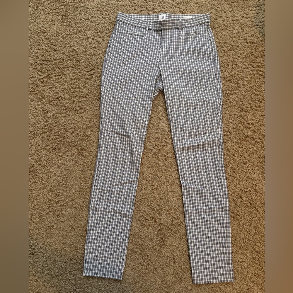 Gap Crepe Skinny Ankle Plaid Pant Women’s 6 Tall Workwear Office Business Casual - Picture 3 of 8